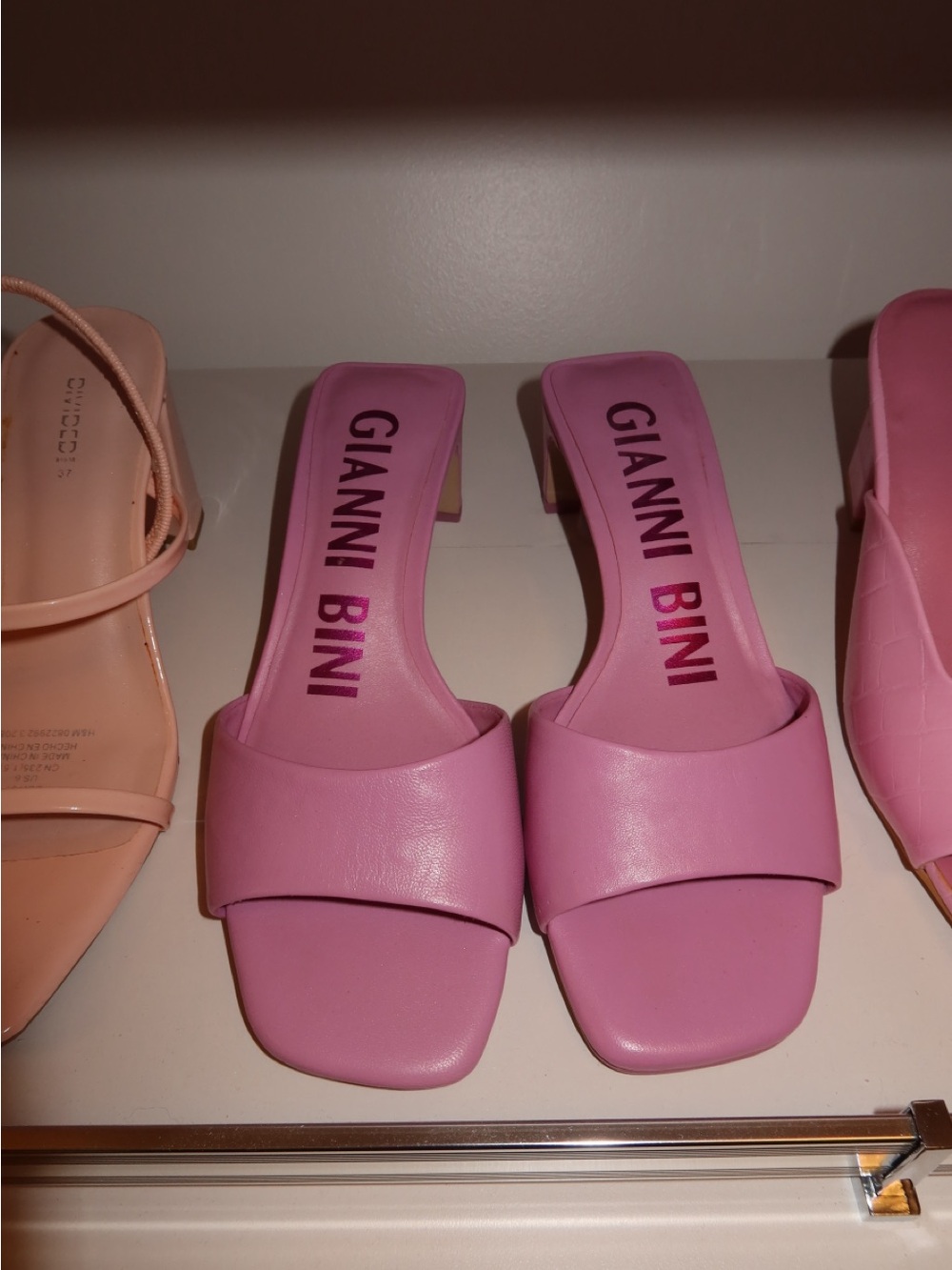 Gianni Bini Bubblegum Pink Slide Sandals